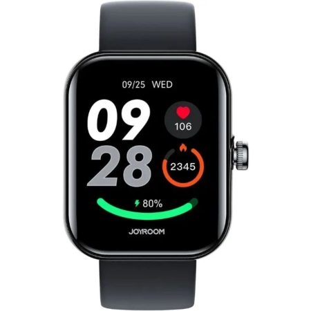 ساعة سمارت جوى روم Fit Life ، شاشة HD TFT، مقاس 1.96 بوصة، اسود - JR-FT5PLUS
